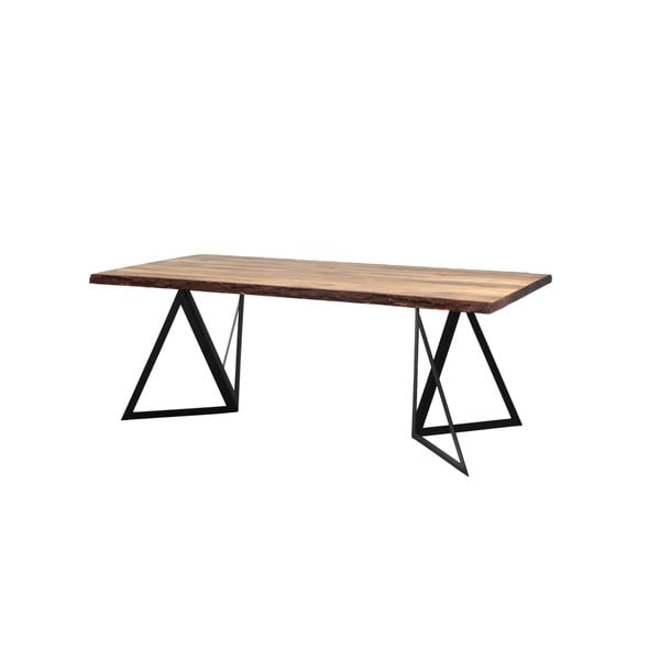 Valgomojo stalas su pušies medienos stalviršiu "Custom Form Sherwood Dark", 200 x 100 cm
