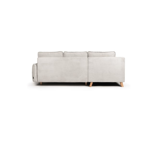 Iš kordinio velveto sulankstoma kampinė sofa smėlio spalvos (su kairiuoju kampu) Tori – Bonami Selection-image-4