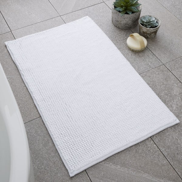 Baltos spalvos vonios kilimėlis 50x80 cm Bobble – Catherine Lansfield-image-1