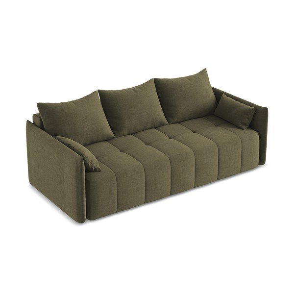 Khaki spalvos sulankstoma/su sandėliavimo vieta sofa 225 cm Moku – Makamii-image-3