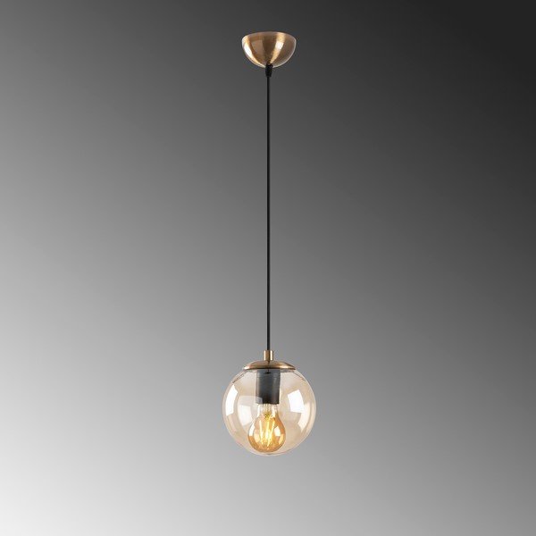 Kabantis šviestuvas auksinės spalvos ø 15 cm su stiklo gaubtu Efe – Opviq lights-image-4