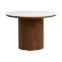 Tamsios natūralios spalvos iš keraminės plokštės apvalios formos kavos staliukas ø 60 cm Noli – House Nordic