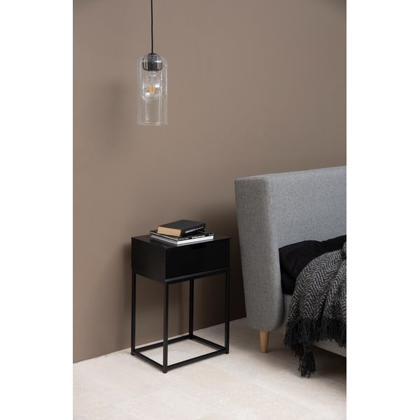 Juodas naktinis staliukas Actona Mitra, 40 x 30 cm-image-1