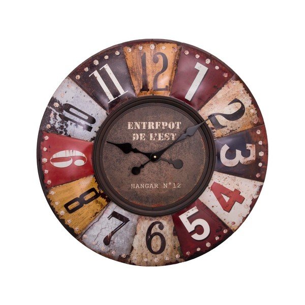 Sieninis laikrodis "Antic Line Pendule Multicolore", ⌀ 70 cm
