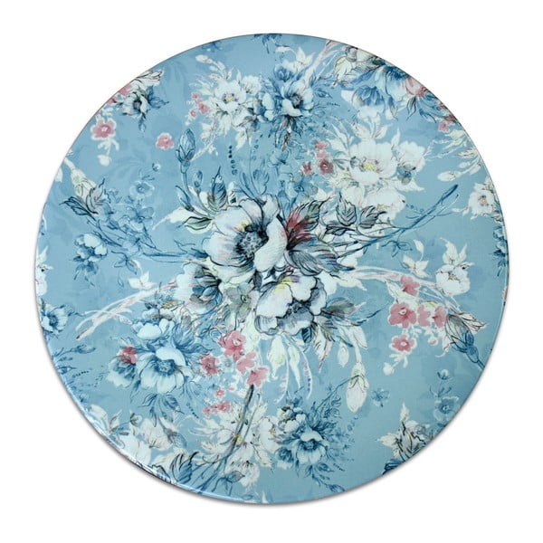 Mėlyna keraminė lėkštė Gėlės, ⌀ 26 cm