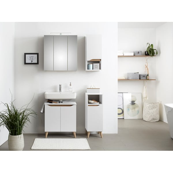 Aukšta/pakabinama vonios daiktadėžė baltos spalvos 30x72 cm Set 857 – Pelipal-image-4