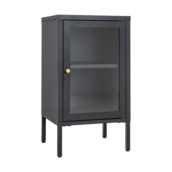 Iš metalo vitrina juodos spalvos 38x70 cm Dalby – House Nordic-image-1