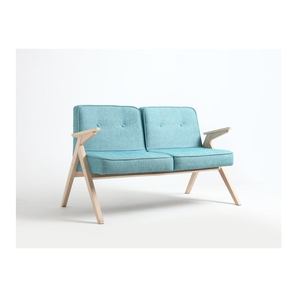 Šviesiai mėlyna dvivietė sofa "Custom Form Vinc