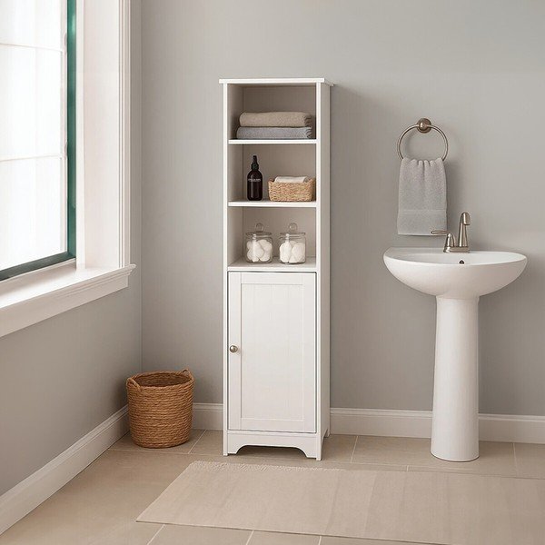 Baltos spalvos spintelė 40x160x38 cm Portern – Premier Housewares-image-1