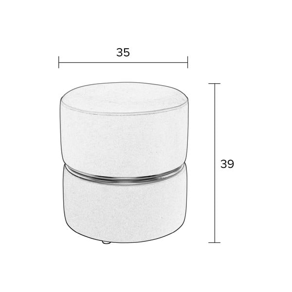 Žalios spalvos/turkio spalvos iš velveto pufas Bubbly – White Label-image-3