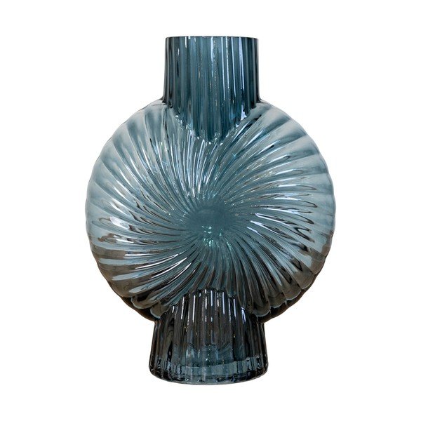 Iš stiklo  vaza mėlynos spalvos (aukštis 20,5 cm) Sia – House Nordic
