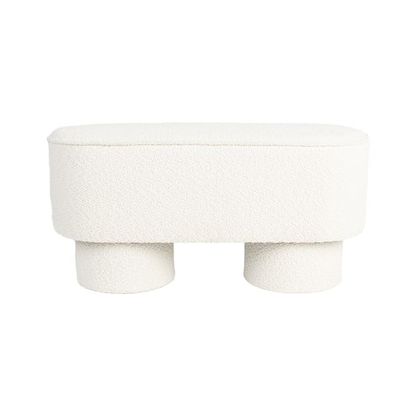 Baltos spalvos iš boucle suolas Marcos – White Label