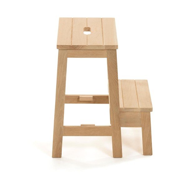 Natūralios spalvos iš beržo masyvo taburetė Nell – Kave Home-image-4