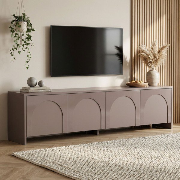 Taupe spalvos TV spintelė 180x45x32 cm Aurelia – Kalune Design-image-1