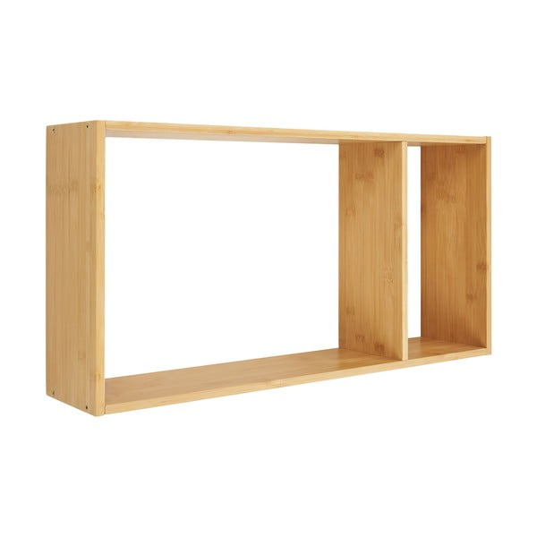 Iš bambuko kelių aukštų sieninė lentyna natūralios spalvos 70 cm Ember – House Nordic-image-1
