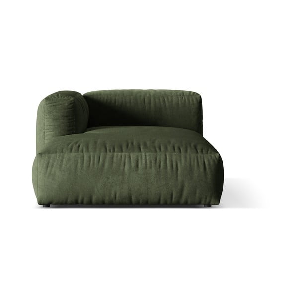 Žalios spalvos iš velveto modulinė sofos dalis (su kairiuoju kampu) Martina – Micadoni 