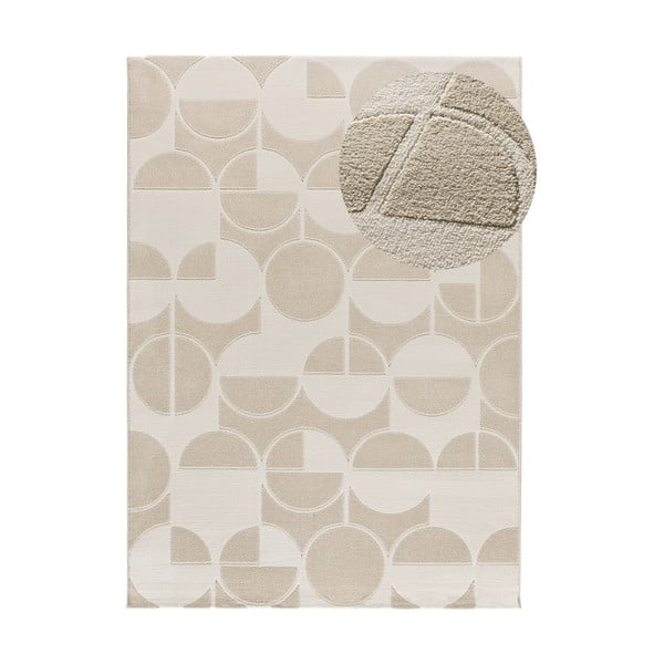 Kreminės spalvos/dramblio kaulo spalvos kilimas 133x190 cm Flora – Universal