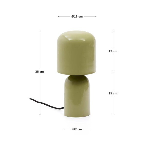 Juodos spalvos stalinis šviestuvas (aukštis 28 cm) su metaliniu gaubtu Monze – Kave Home-image-4