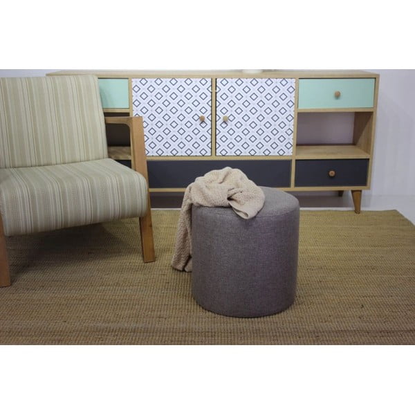 Pufas pilkos spalvos Silindir – Balcab Home-image-2