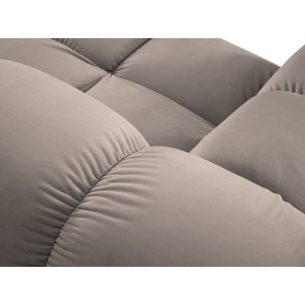 Iš velveto sofa šviesiai rudos spalvos 282 cm Bellis – Micadoni -image-1