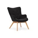 Juodos spalvos iš kordinio velveto krėslas Niko – Ropez