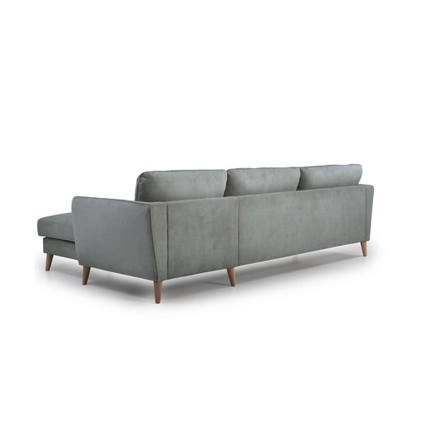 Šviesiai pilka kampinė sofa Scandic Paris, dešinysis kampas, 278 cm-image-3