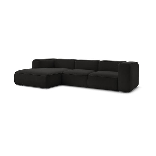 Iš boucle kampinė sofa juodos spalvos (su kairiuoju kampu) Zephyr – Bobochic Paris-image-3