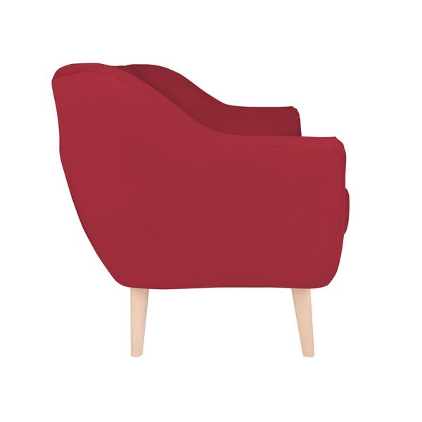 Raudona trijų vietų sofa "Micadoni Home Vincente-image-1