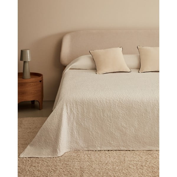 Lovatiesė baltos spalvos iš medvilnės dvigulei lovai 240x260 cm Marimurtra – Kave Home