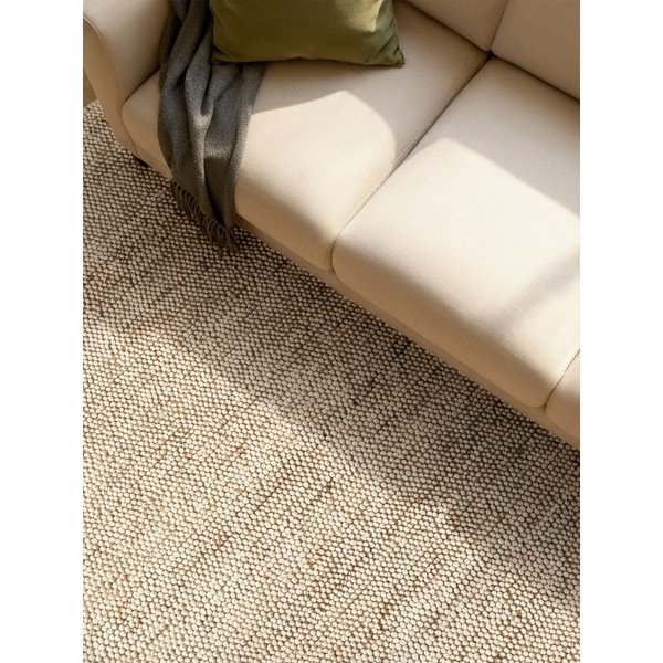 Rankų darbo smėlio spalvos kilimas iš vilnos mišinio 160x230 cm Peas – Villeroy&Boch-image-2