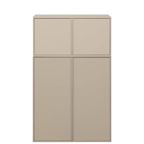 Iš pušies masyvo modulinė spinta kreminės spalvos 100x150 cm Daily – vtwonen
