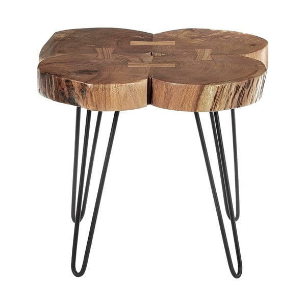 Šoninis stalas su akacijos stalviršiu 50x50 cm Nandri – Premier Housewares