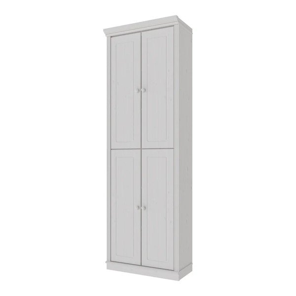 Baltos spalvos iš pušies masyvo spintelė 74x223x37 cm Anita – Støraa-image-3