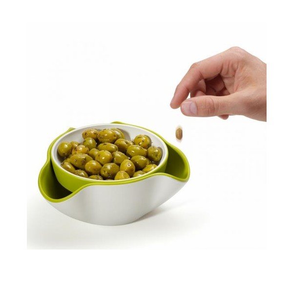 Dvigubas indas Double Dish, baltas/pilkas-image-2