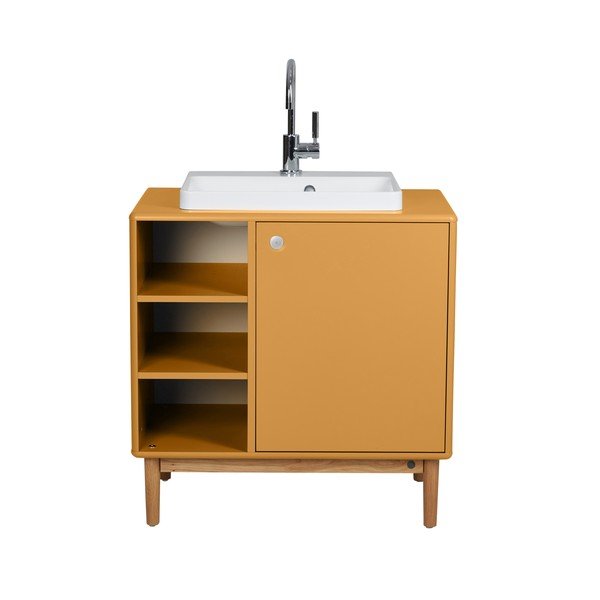 Pakabinama spintelė po kriaukle garstyčių spalvos 80x62 cm Color Bath – Tom Tailor-image-4