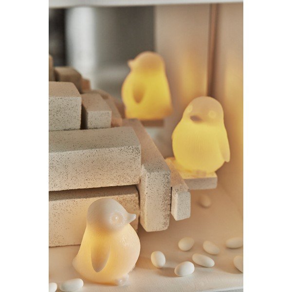 Baltos spalvos šviečianti dekoracija reikia baterijų ø 7 cm Lou – Sirius-image-1