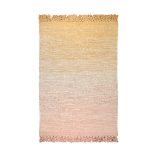 Oranžinis-rožinis plaunamas kilimas 100x150 cm Kirthy - Nattiot
