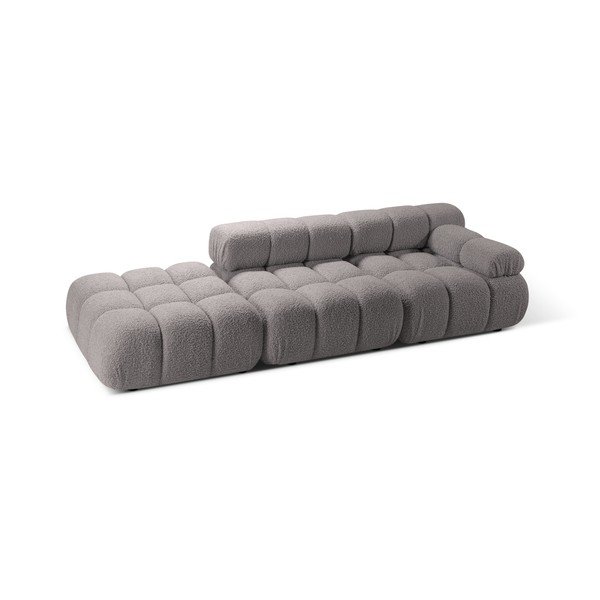 Iš boucle sofa šviesiai pilkos spalvos 288 cm Bellis – Micadoni -image-3