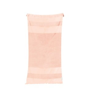 Rožinis medvilninis paplūdimio rankšluostis Sunnylife Summer Stripe, 175 x 90 cm