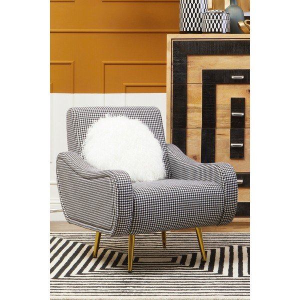 Juodos ir baltos spalvos krėslas Holli – Premier Housewares-image-1