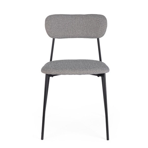 Pilkos spalvos iš audinio valgomojo kėdė Inka – Yes Everyday-image-2