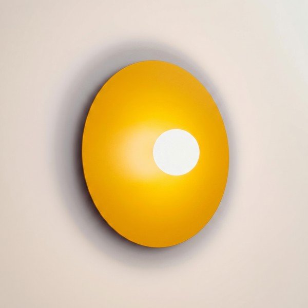 Geltonos spalvos iš metalo sieninė lempa ø 50 cm AKE – Thoro-image-2