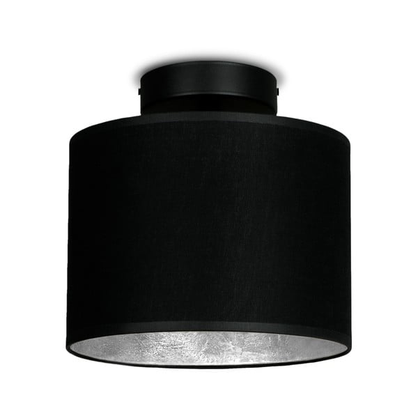 Juodas lubinis šviestuvas su sidabro spalvos detalėmis Sotto Luce Mika XS CP, ⌀ 20 cm