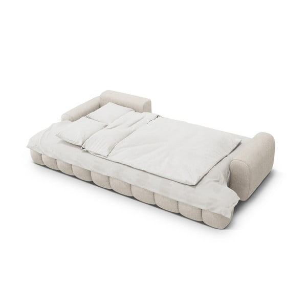 Smėlio spalvos sulankstoma/su sandėliavimo vieta kampinė sofa (su kairiuoju kampu/su gultu) Linz – Cosmopolitan Design-image-4