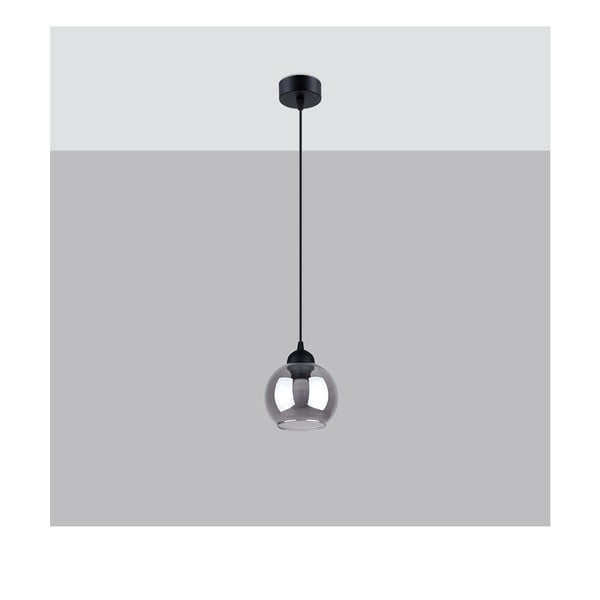 Kabantis šviestuvas juodos spalvos ø 15 cm Grande – Sollux-image-3