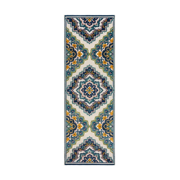 Lauko kilimas mėlynos spalvos 80x230 cm Beach Floral – Flair Rugs