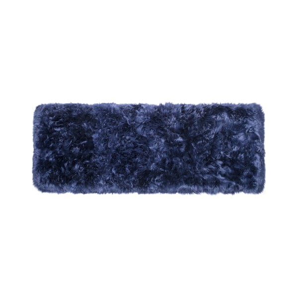 Tamsiai mėlynas avių vilnos kilimas Royal Dream Zealand Long, 70 x 190 cm