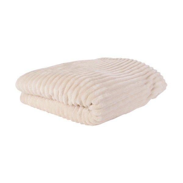 Kreminis aksominis pledas PT LIVING Ribbed, 150 x 200 cm-image-2