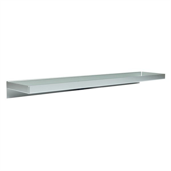 Sidabrinės spalvos iš metalo sieninė lentyna 80 cm Bakku – OYOY Living Design