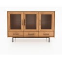 Natūralios spalvos ąžuolo medienos vitrina 144x95 cm Abies - The Beds